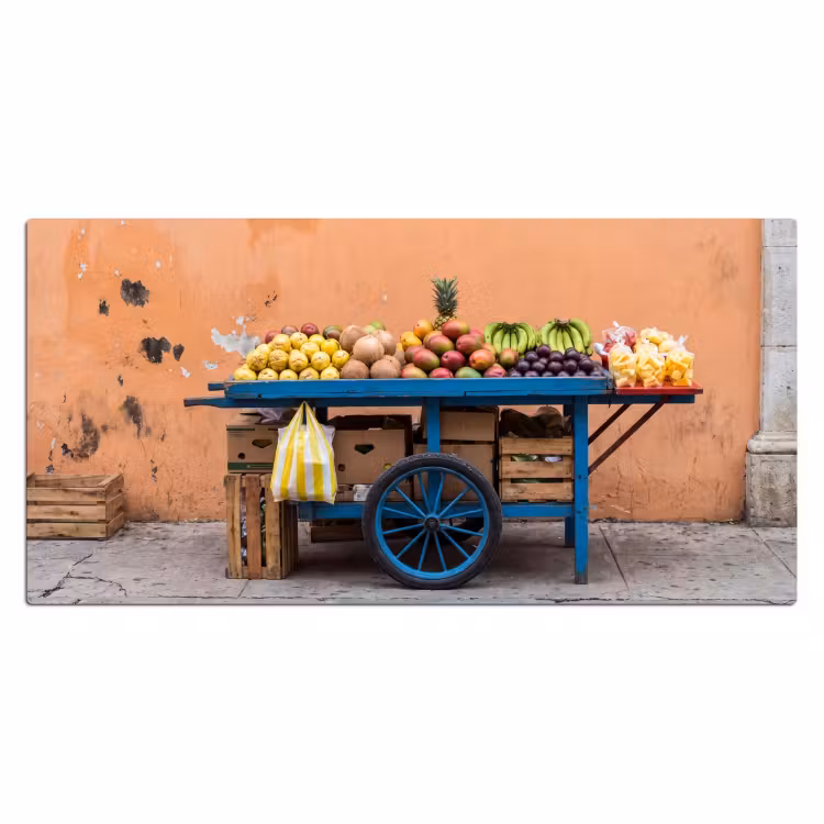 Desk Mat - Fruit - Cart - Street - Fruit - Kar - Straat Muismat XXL klein