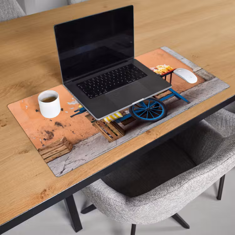 Desk Mat - Fruit - Cart - Street - Fruit - Kar - Straat Muismat XXL klein