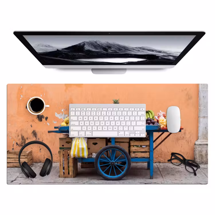 Desk Mat - Fruit - Cart - Street - Fruit - Kar - Straat Muismat XXL klein