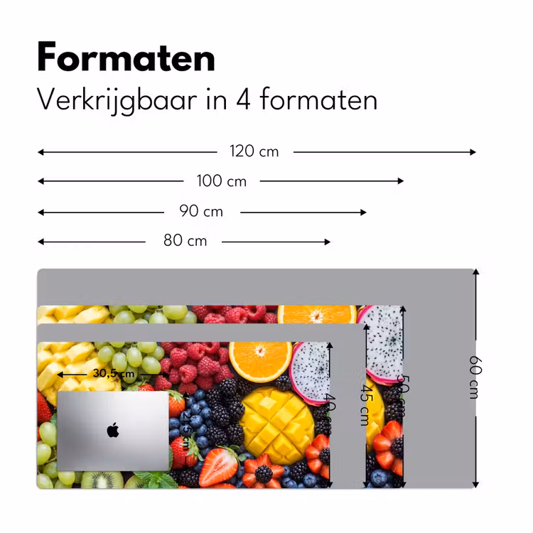 Fruit - Vers - Kleurrijk - Eten Muismat XXL klein -sfeer5