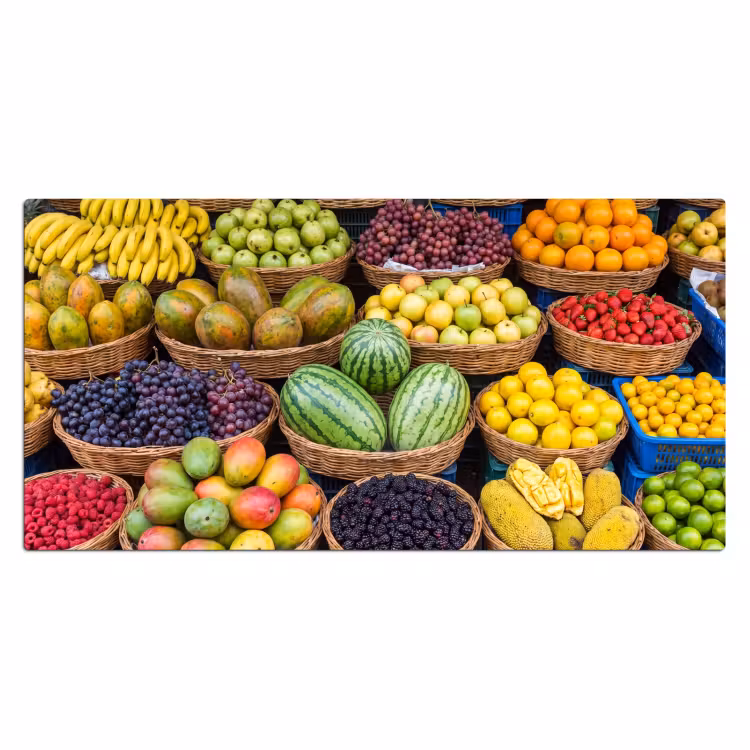 Desk Mat - Fruit - Market - Colorful - Fruit - Markt - Kleurrijk Muismat XXL klein