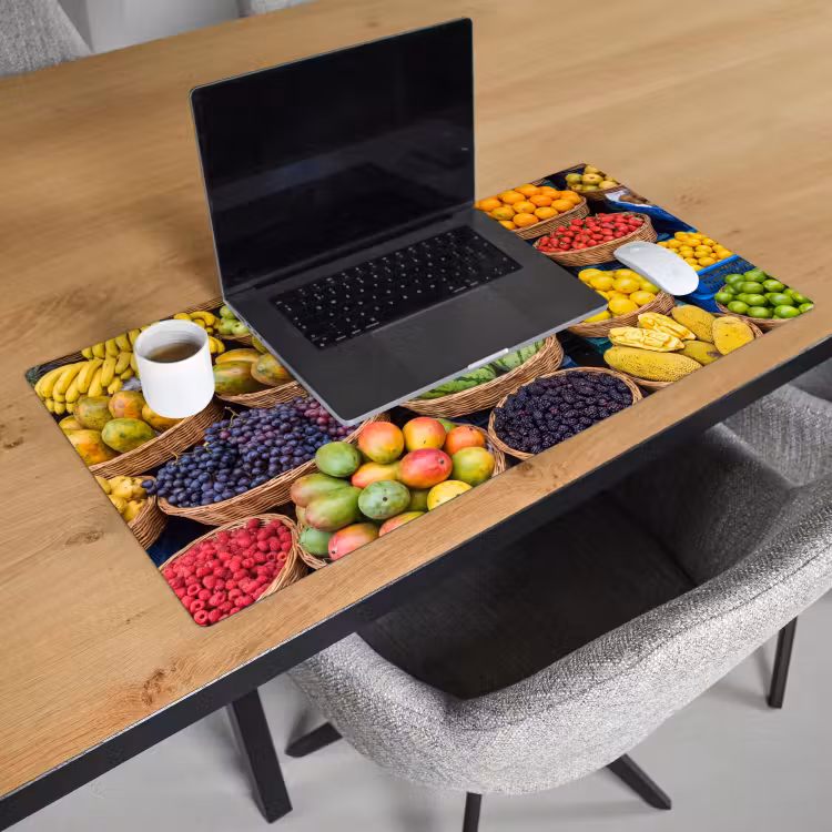 Desk Mat - Fruit - Market - Colorful - Fruit - Markt - Kleurrijk Muismat XXL klein