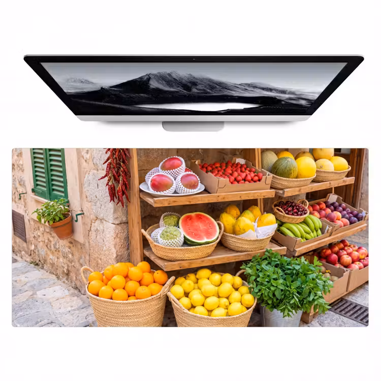Desk Mat - Fruit - Market - Fresh - Fruit - Markt - Vers Muismat XXL klein