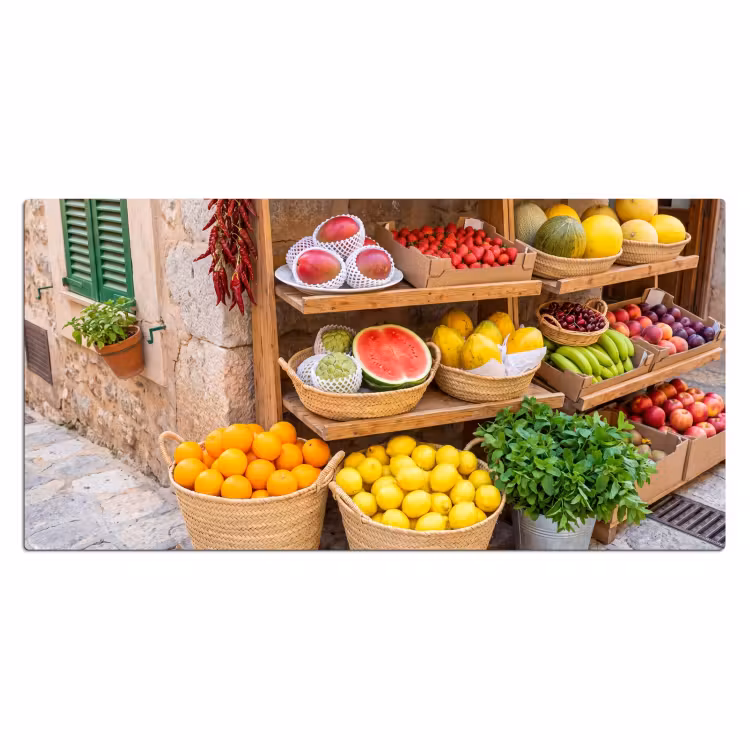 Desk Mat - Fruit - Market - Fresh - Fruit - Markt - Vers Muismat XXL klein