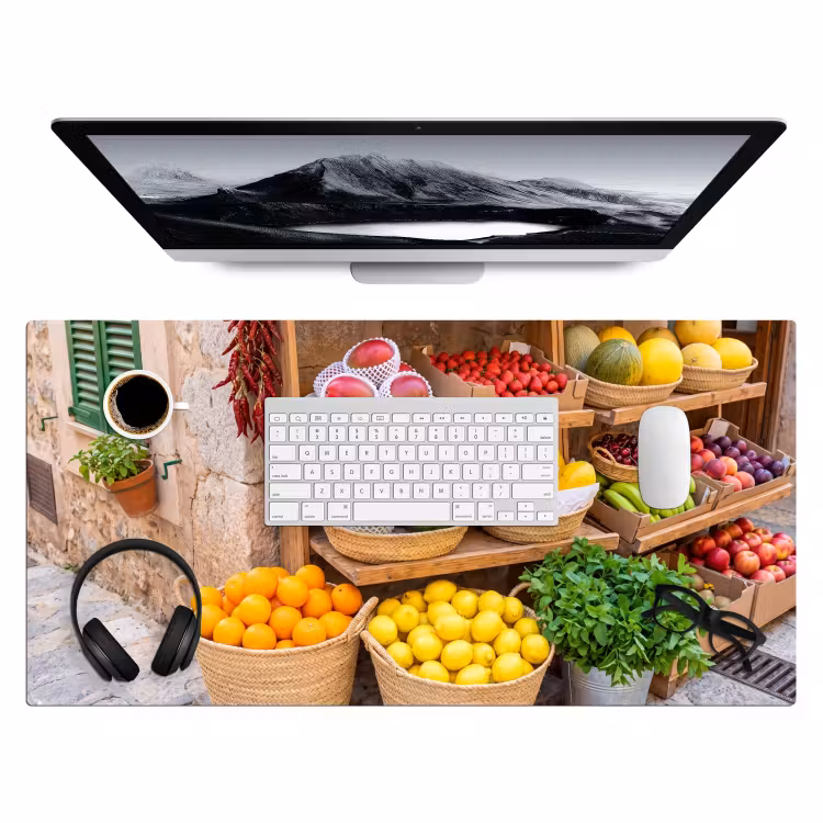 Desk Mat - Fruit - Market - Fresh - Fruit - Markt - Vers Muismat XXL klein