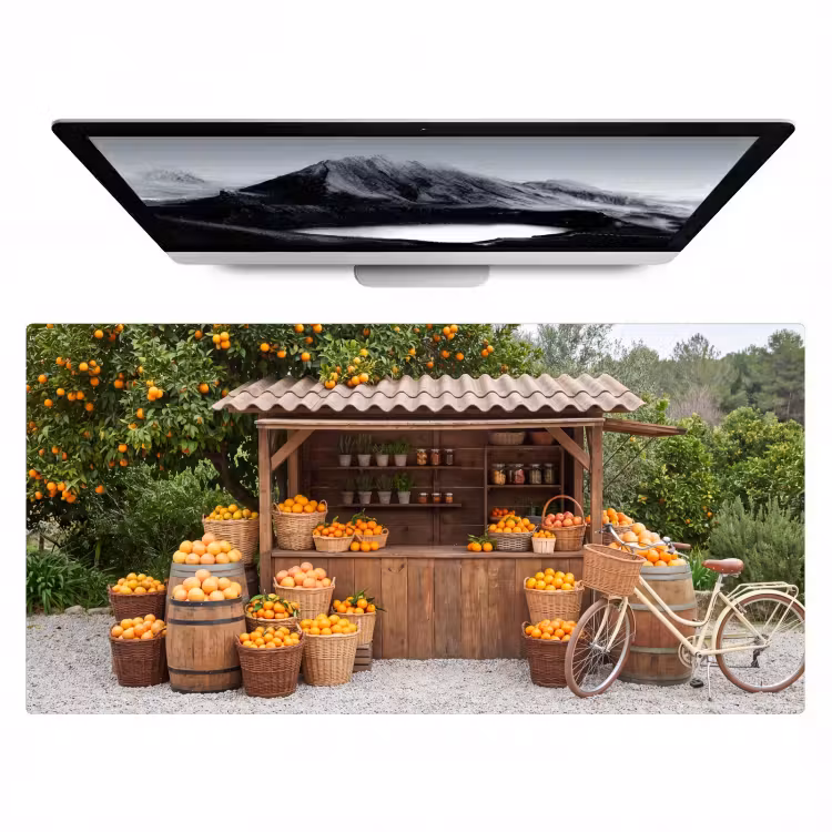 Desk Mat - Fruit - Market - Rural - Fruit - Markt - Landelijk Muismat XXL klein
