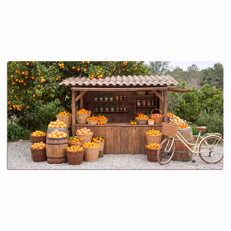 Desk Mat - Fruit - Market - Rural - Fruit - Markt - Landelijk Muismat XXL klein