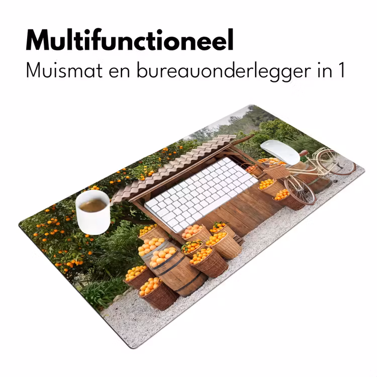 Desk Mat - Fruit - Market - Rural - Fruit - Markt - Landelijk Muismat XXL klein