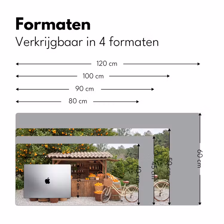 Desk Mat - Fruit - Market - Rural - Fruit - Markt - Landelijk Muismat XXL klein