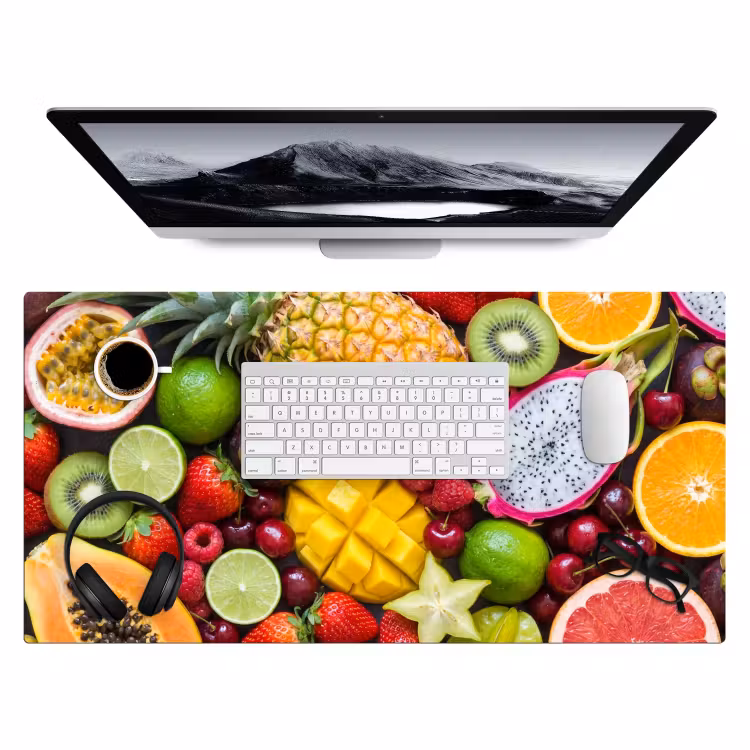 Fruit - Assortiment - Vers - Gezond - Kleurrijk Muismat XXL klein -3d