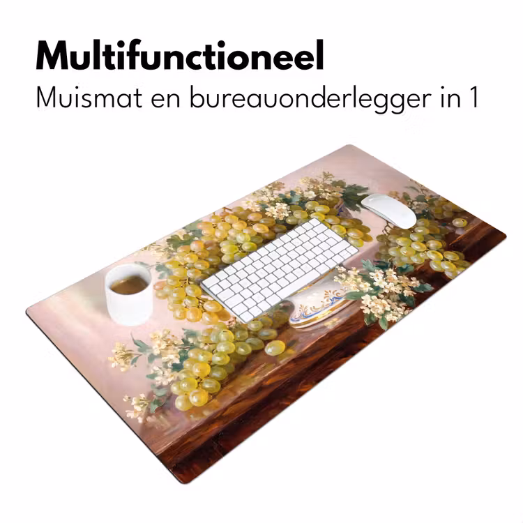 Desk Mat - Fruit - Still Life - Classic - Fruit - Stilleven - Klassiek Muismat XXL klein