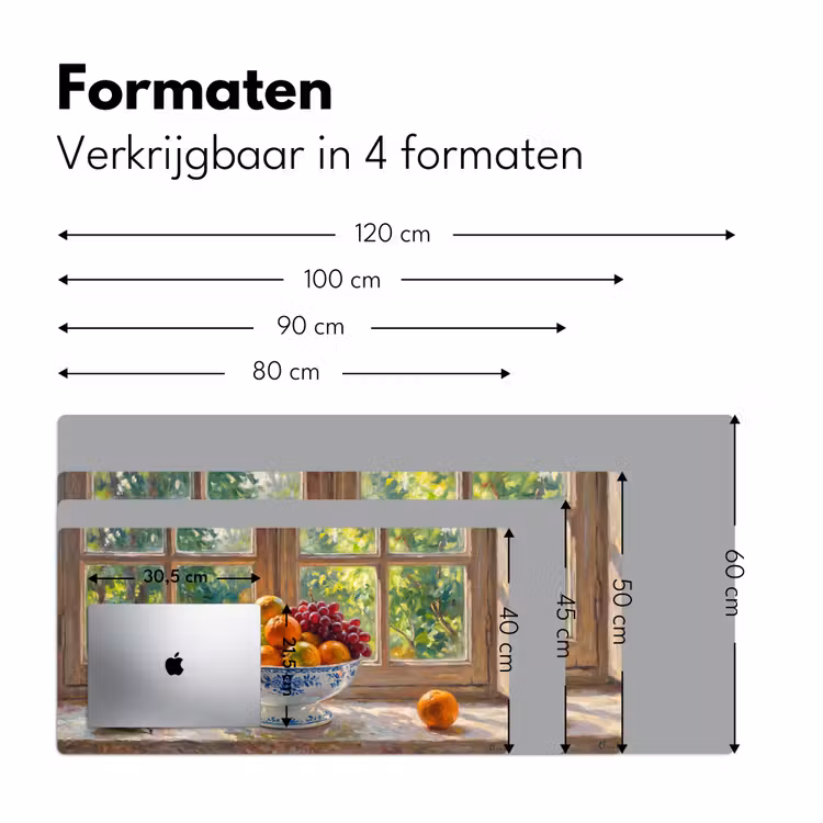 Desk Mat - Fruit - Windowsill - Nature - Fruit - Vensterbank - Natuur Muismat XXL klein