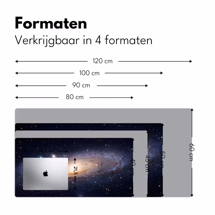 Desk Mat - Galaxy - Space - Cosmos - Sterrenstelsel - Ruimte - Kosmos Muismat XXL klein