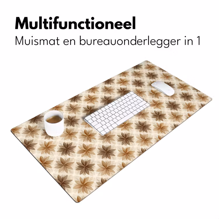 Geografisch - Patroon - Bruin Muismat XXL klein 681 -sfeer4