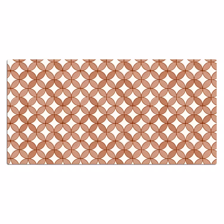 Geometrisch - Cirkels - Modern - Terracotta Muismat XXL klein 681 -3d_leeg