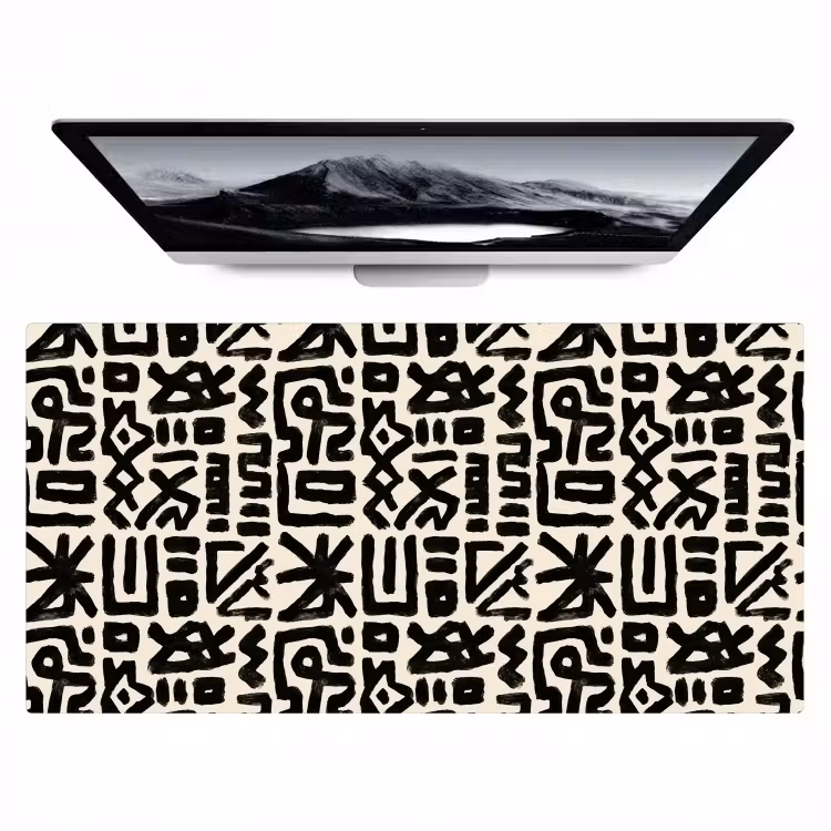 Geometrisch - Figuren - Zwart Muismat XXL klein 681 -zzz3d