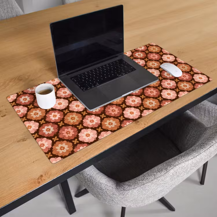 Geometrisch - Bloemen - Kleurrijk Muismat XXL klein 681 -sfeer1