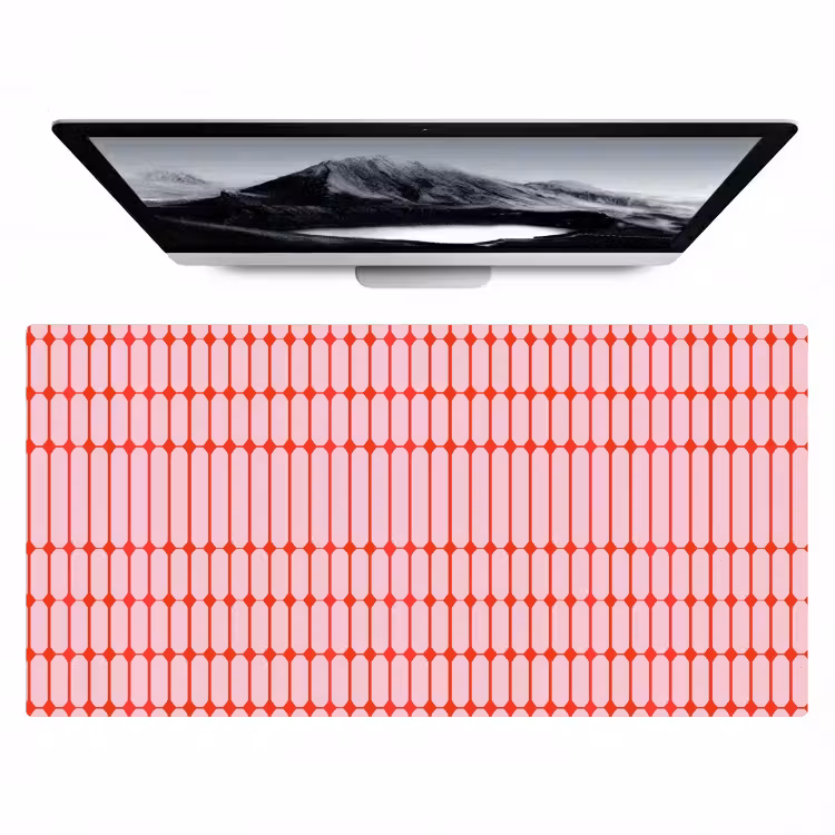 Geometrisch - Minimalistisch - Rood - Roze Muismat XXL klein 681 -zzz3d