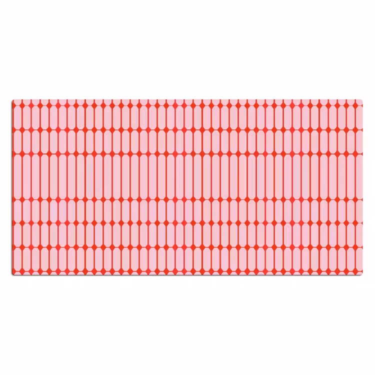 Geometrisch - Minimalistisch - Rood - Roze Muismat XXL klein 681 -3d_leeg