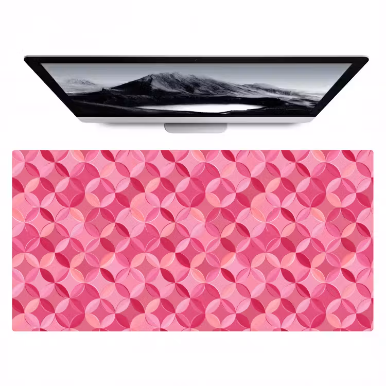 Geometrisch - Mozaïek - Modern - Roze Muismat XXL klein 681 -zzz3d