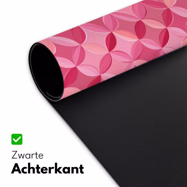 Geometrisch - Mozaïek - Modern - Roze Muismat XXL klein 681 -sfeer2