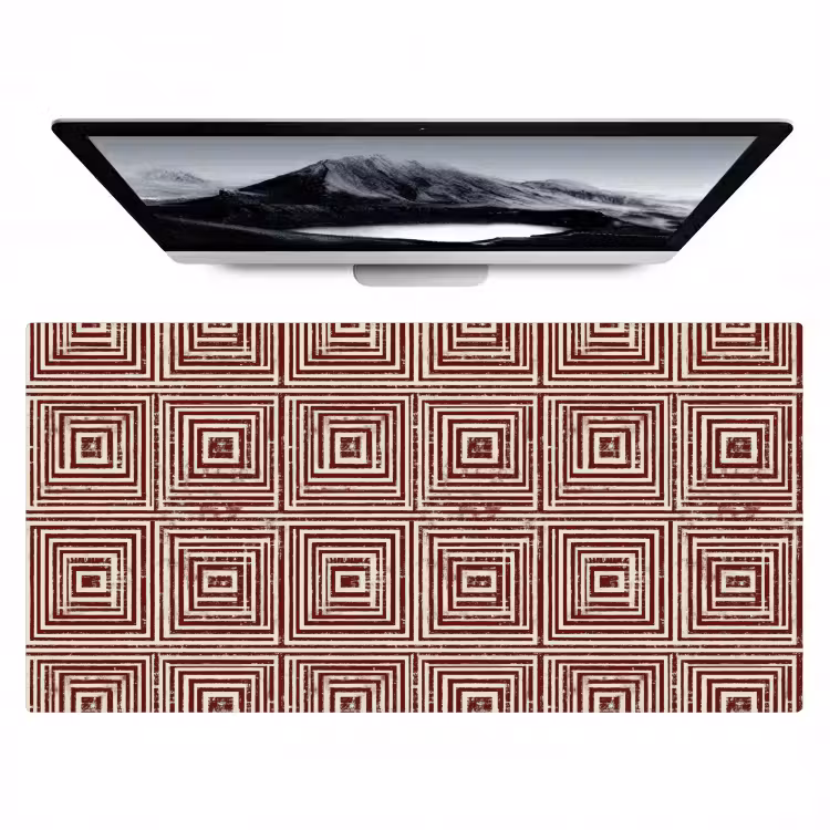 Geometrisch - Patroon - Rood Muismat XXL klein 681 -zzz3d