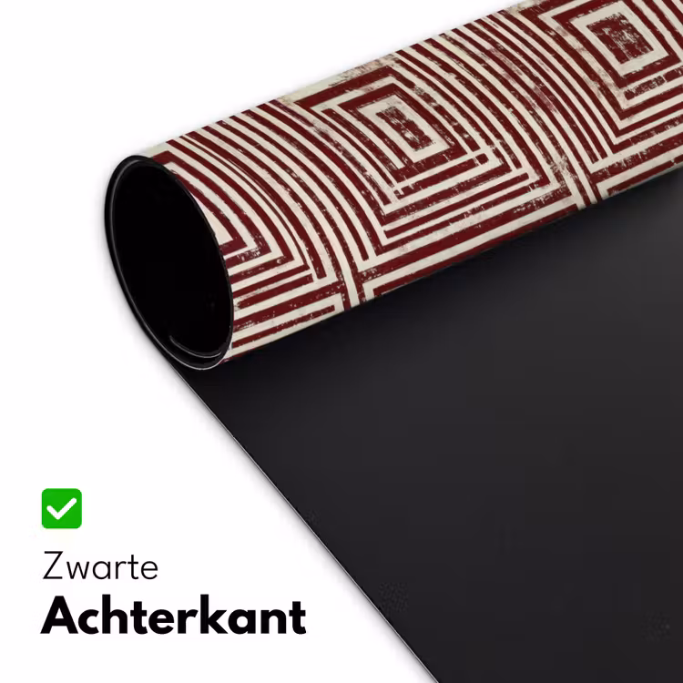 Geometrisch - Patroon - Rood Muismat XXL klein 681 -sfeer2