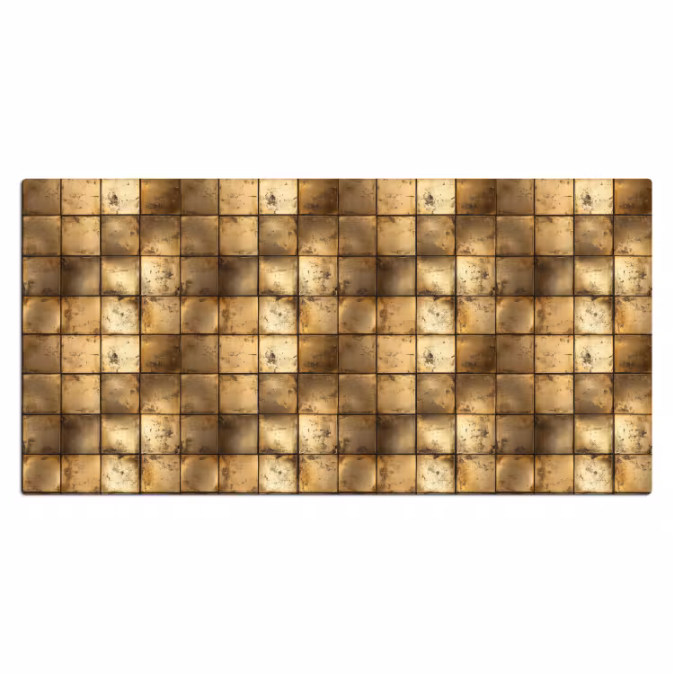 Geometrisch - Tegels - Goud Muismat XXL klein 681 -3d_leeg