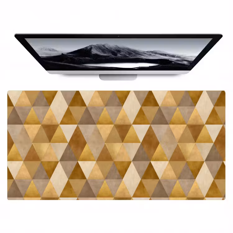 Geometrisch - Driehoek - Goud Muismat XXL klein 681 -zzz3d
