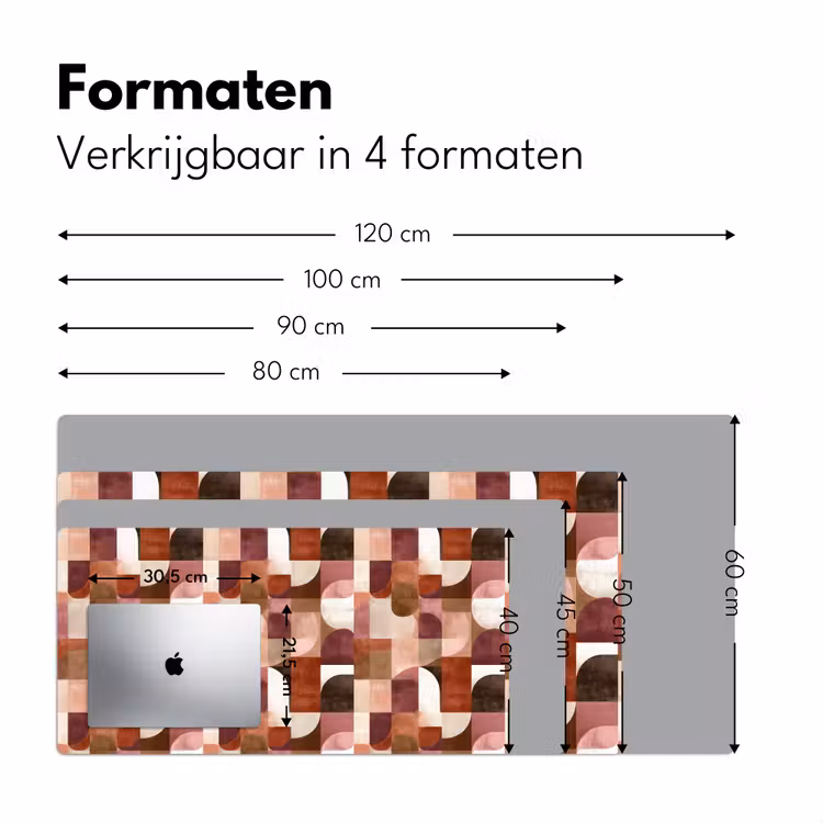 Geometrie - Modern - Retro Muismat XXL klein 681 -sfeer5