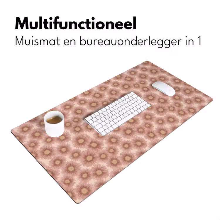 Gerbera - Bloemen - Roze Muismat XXL klein 681 -sfeer4