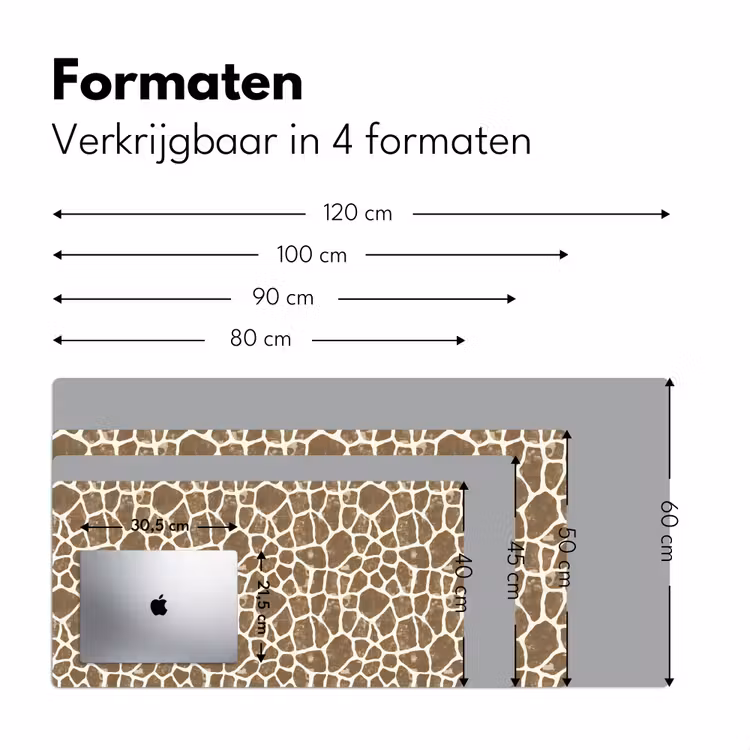 Giraf - Klassiek - Bruin Muismat XXL klein 681 -sfeer5