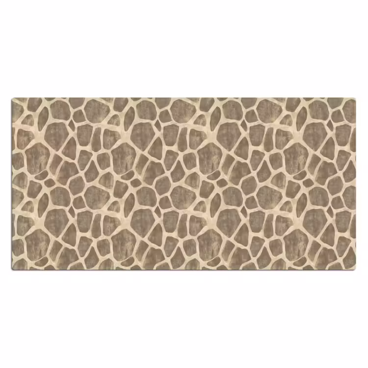Giraf - Patroon - Beige - Bruin Muismat XXL klein 681 -3d_leeg
