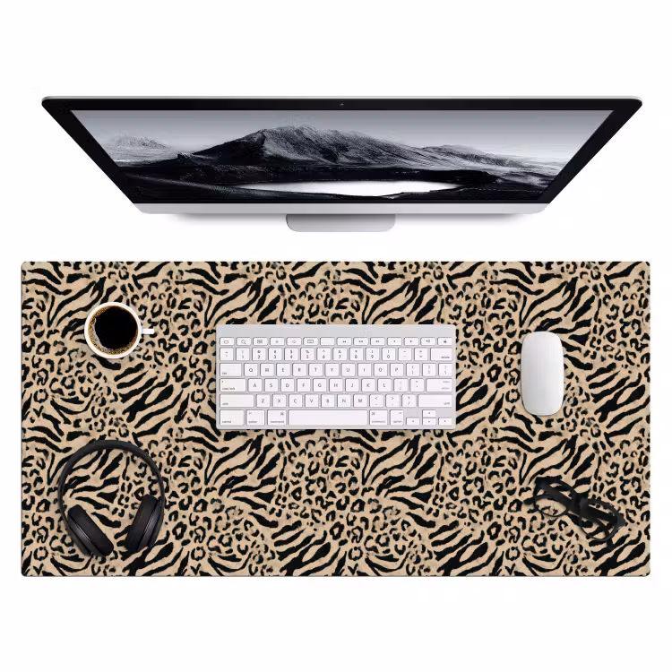 Giraf - Zebra - Motief - Bruin Muismat XXL klein 681 -3d