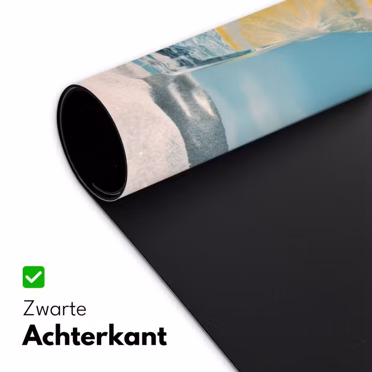 Glas - ijsblokjes - Citroen Muismat XXL klein -sfeer2