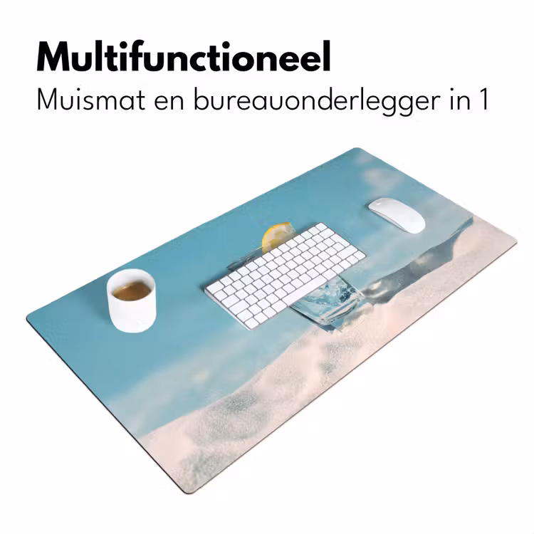 Glas - ijsblokjes - Citroen Muismat XXL klein -sfeer4