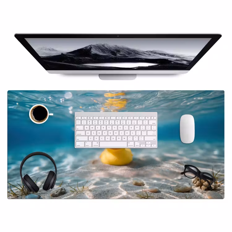 Duikbril - Eend - Water Muismat XXL klein -3d