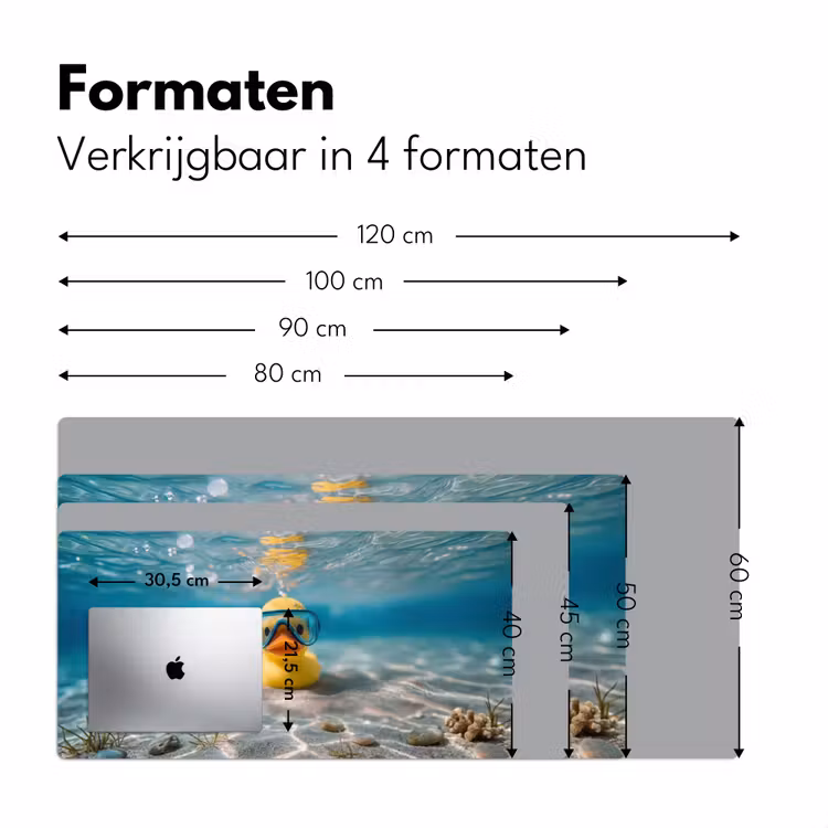 Duikbril - Eend - Water Muismat XXL klein -sfeer5