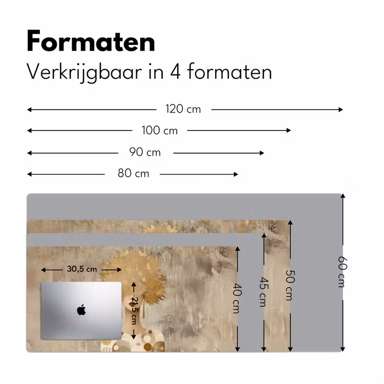 Goud - Portret - Vrouw Muismat XXL klein -sfeer5