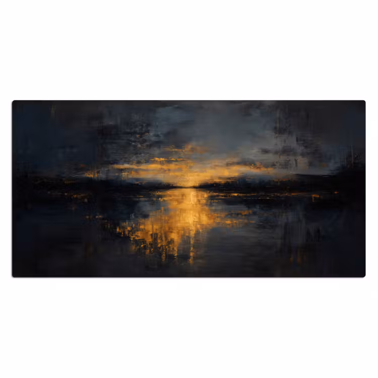 Gouden Reflectie op Water Muismat XXL klein -3d_leeg