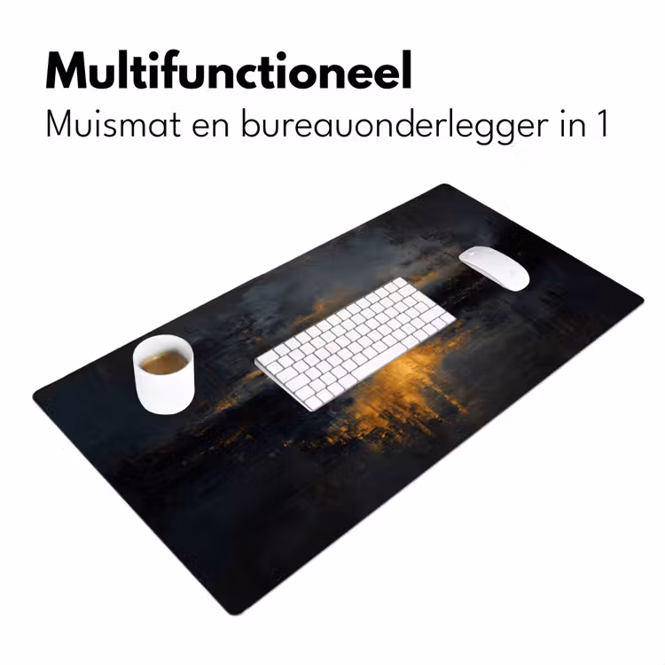Gouden Reflectie op Water Muismat XXL klein -sfeer4