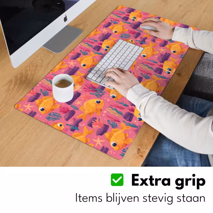 Goudvissen - Koraal - Kleurrijk Muismat XXL klein 681 -sfeer3