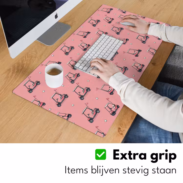 Golfkar - Retro - Roze Muismat XXL klein 681 -sfeer3