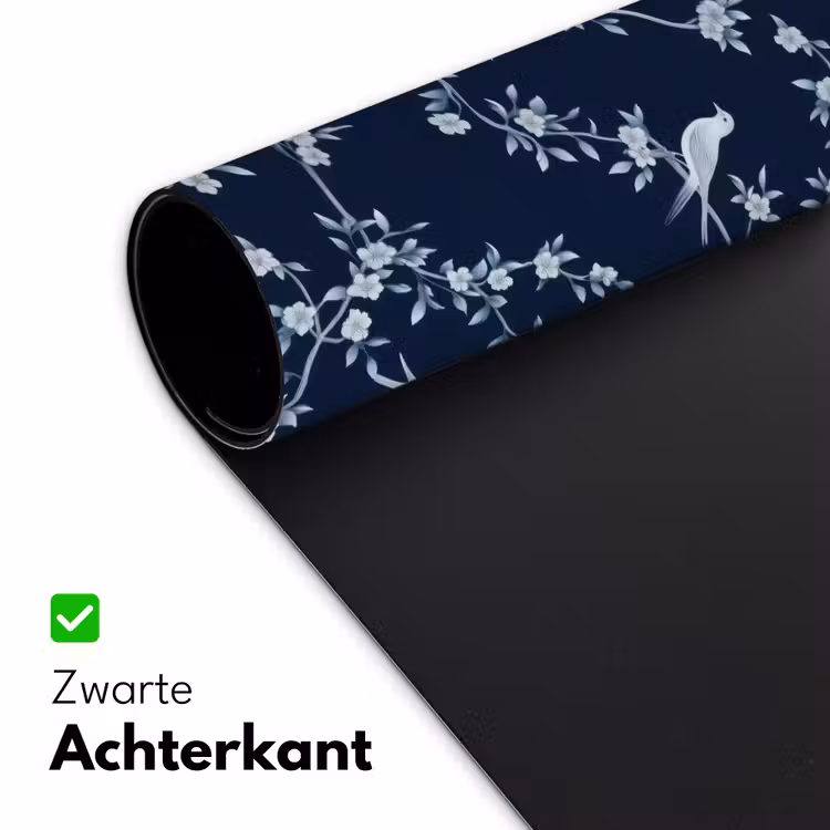 Grafisch - Bloesemtak - Blauw Muismat XXL klein 681 -sfeer2