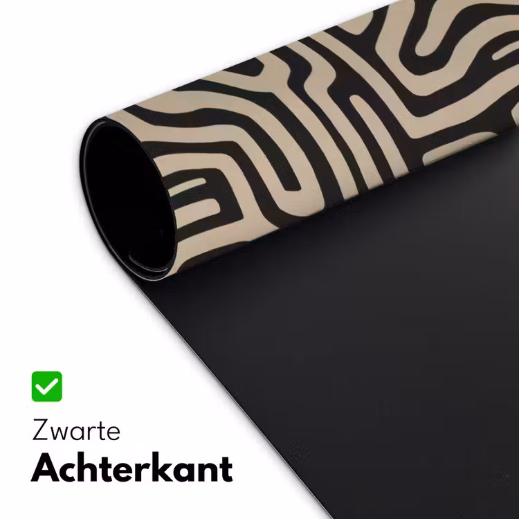 Grafisch - Lijnen - Zwart Muismat XXL klein 681 -sfeer2