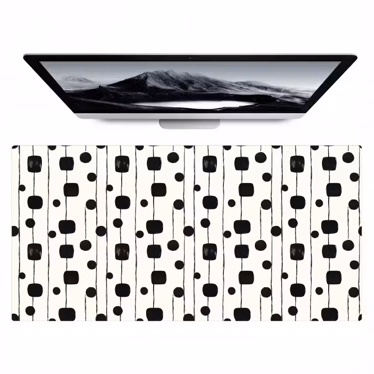Grafisch - Modern - Zwart Muismat XXL klein 681 -zzz3d