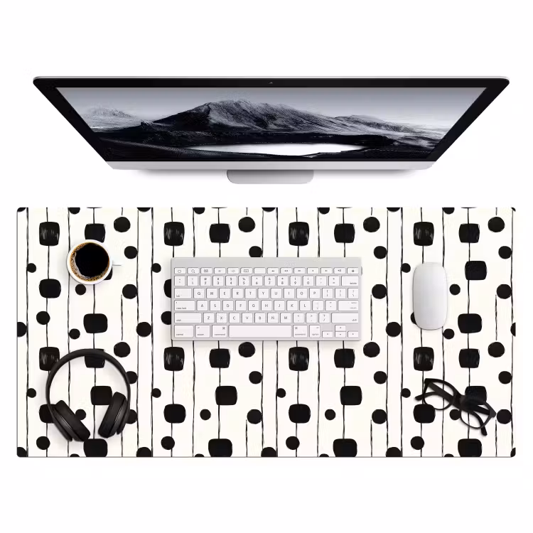 Grafisch - Modern - Zwart Muismat XXL klein 681 -3d