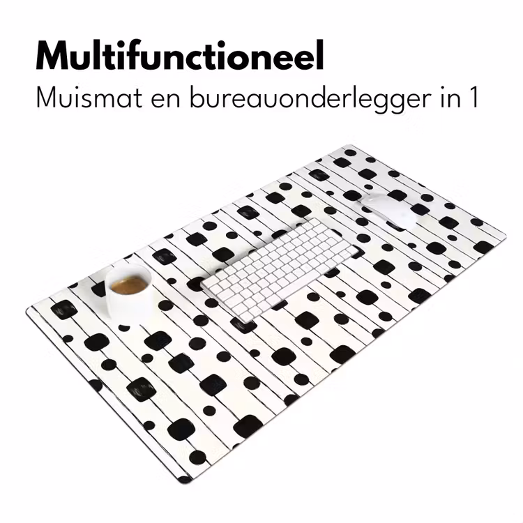 Grafisch - Modern - Zwart Muismat XXL klein 681 -sfeer4