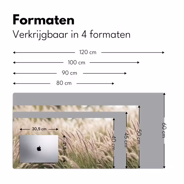 Gras - Close up - Groen Muismat XXL klein -sfeer5