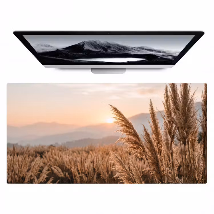 Gras - Veld - Zon - Natuur Muismat XXL klein -zzz3d